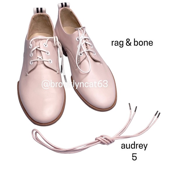 rag & bone audrey shoes leather oxfords flats pink 5 - Picture 2 of 13